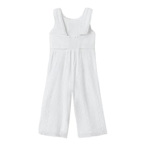 ZARA Kids | White | SCHIFFLI EMBROIDERED JUMPSUIT - Picture 3 of 6